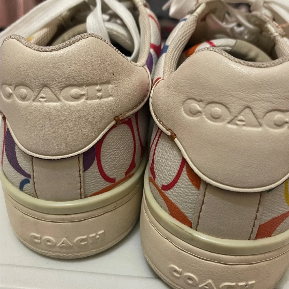 Coach Clip Low Top Sneaker In Rainbow Signature Canvas 6.5
